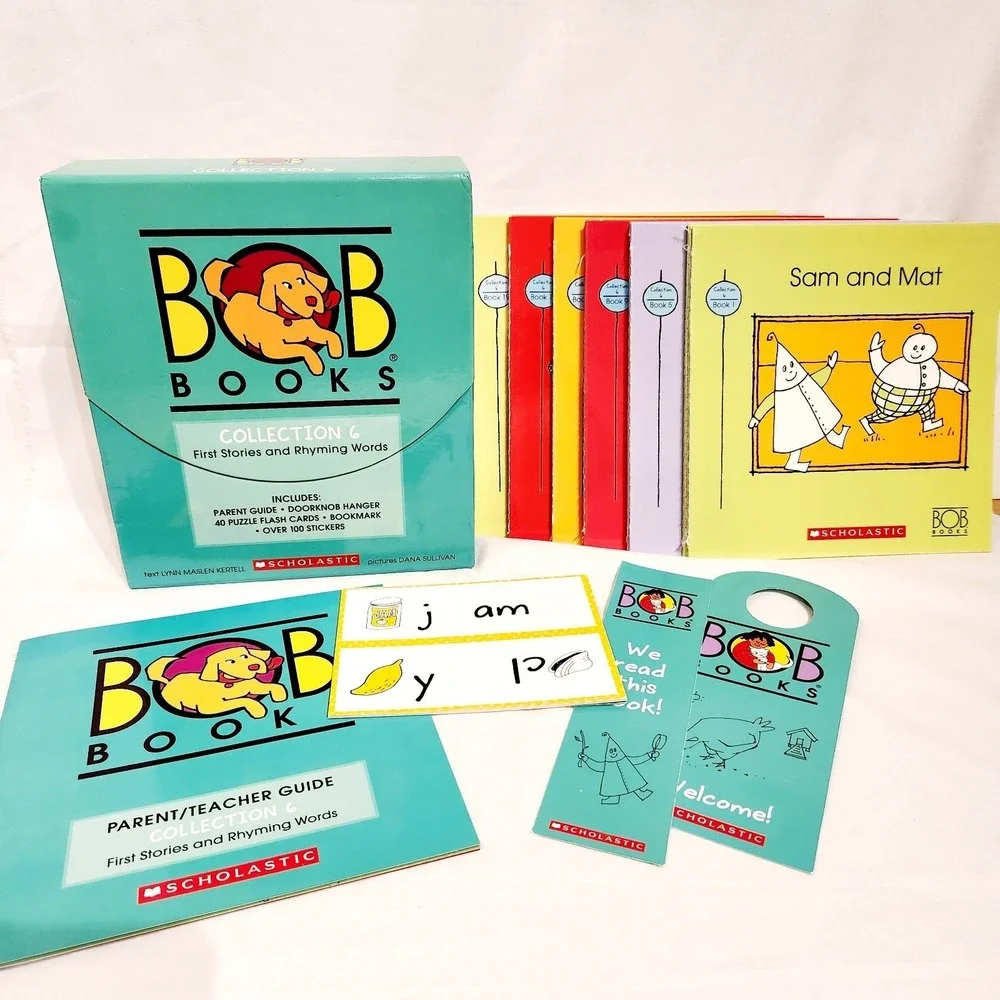 Bob Books Collection 6‎ Box Set  Missing One Sticker Only 10 Puzzle Cards.